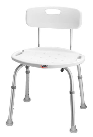 Carex Height Adjustable Bath and Shower Seat with Back