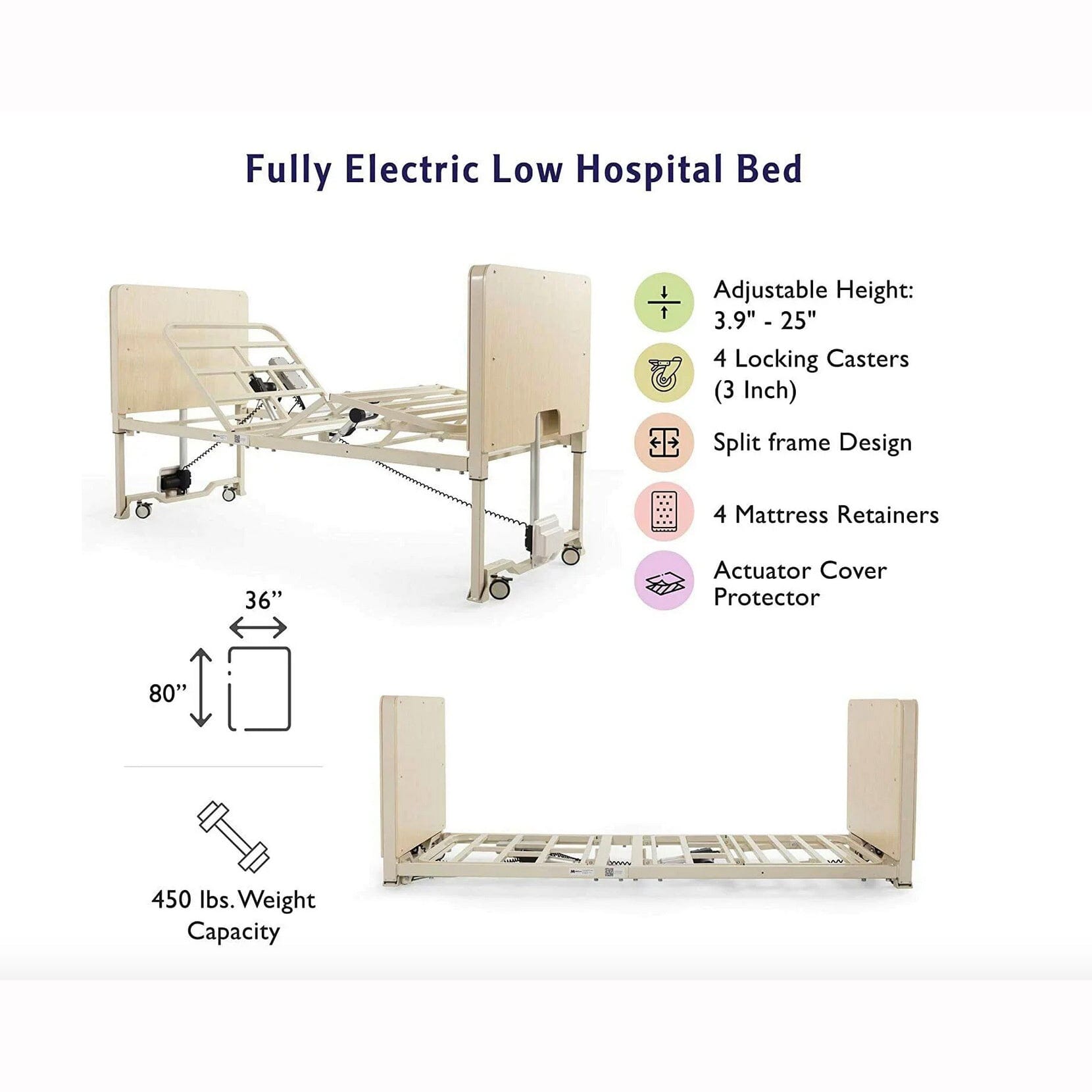 MedaCure Super Low Hospital Bed